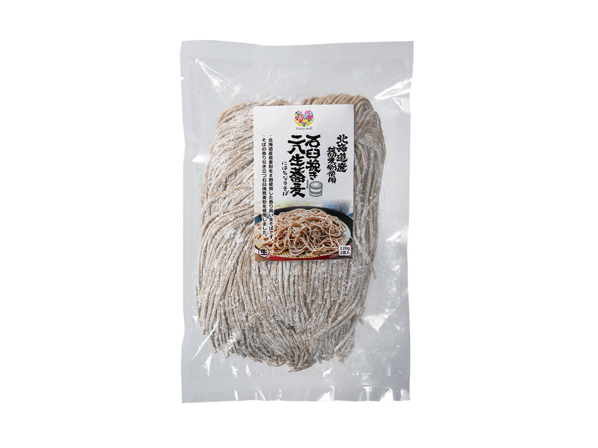 北海道産蕎麦 石臼挽二八生蕎麦