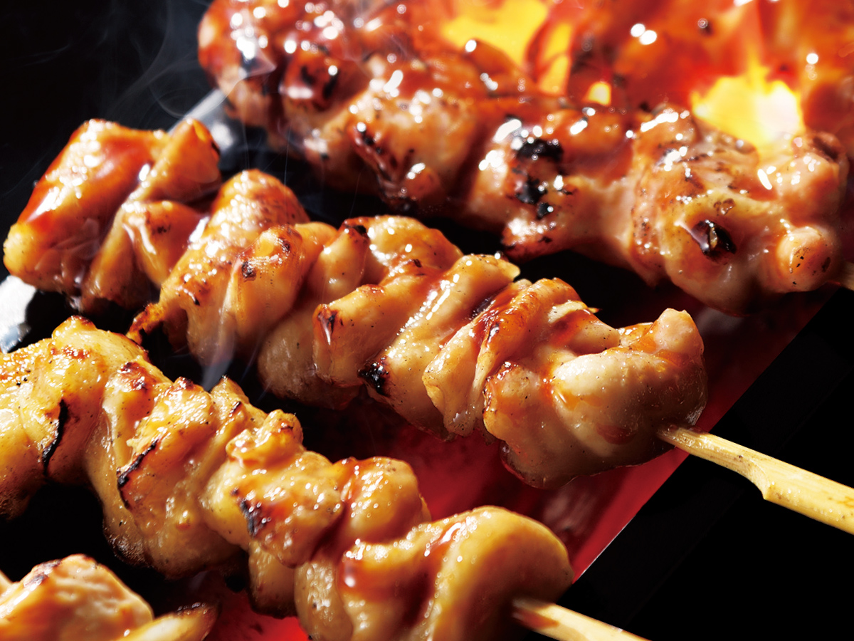 炭であぶったうまだれ焼き鳥レバー(たれ)
