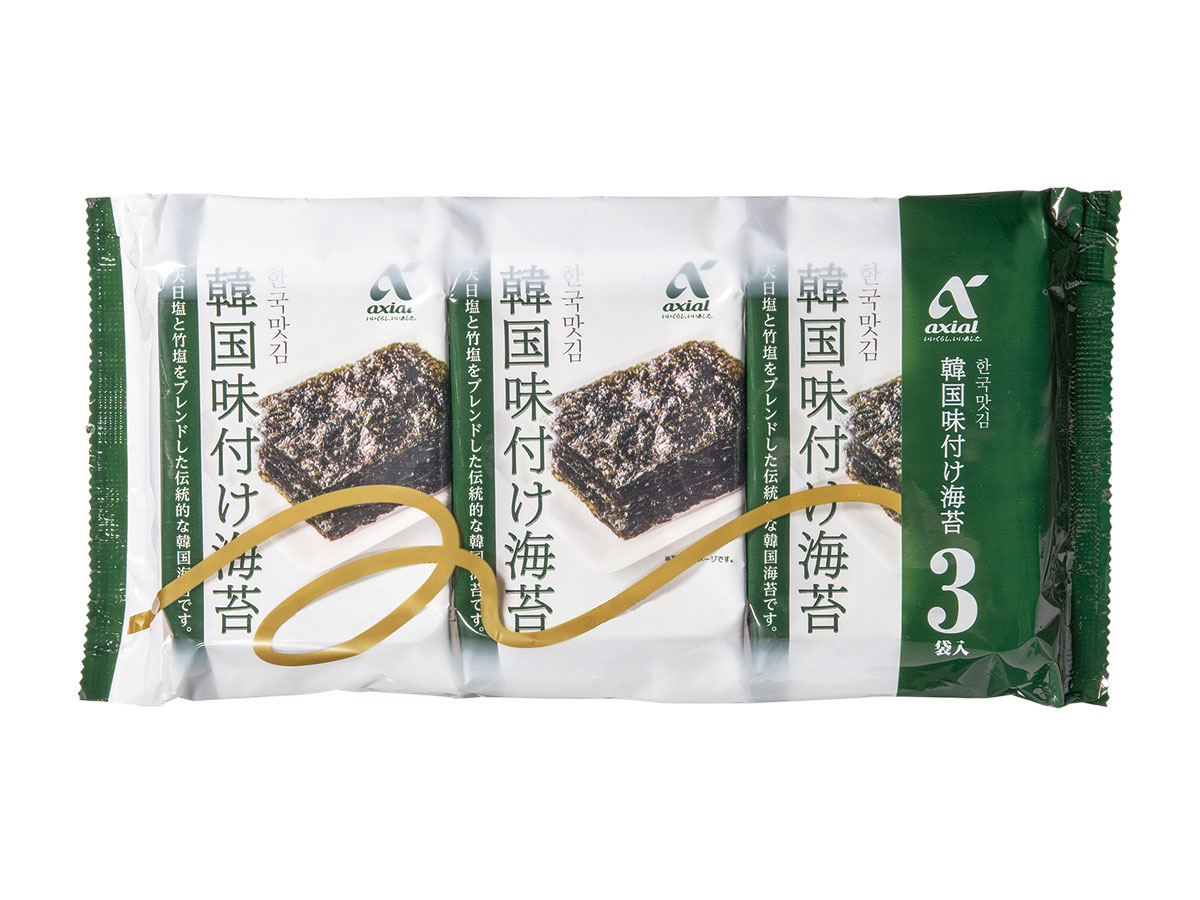 アクシアル　韓国味付け海苔　3袋